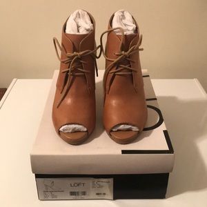 LOFT Shirlie Open Toe Leather Bootie